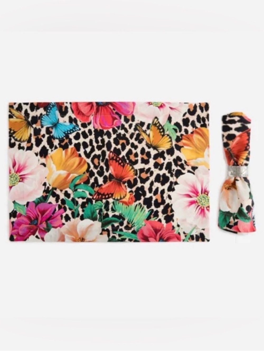 Johnny Was Boho Sandra Linen and Cotton Blend Set of 4 Placemats New